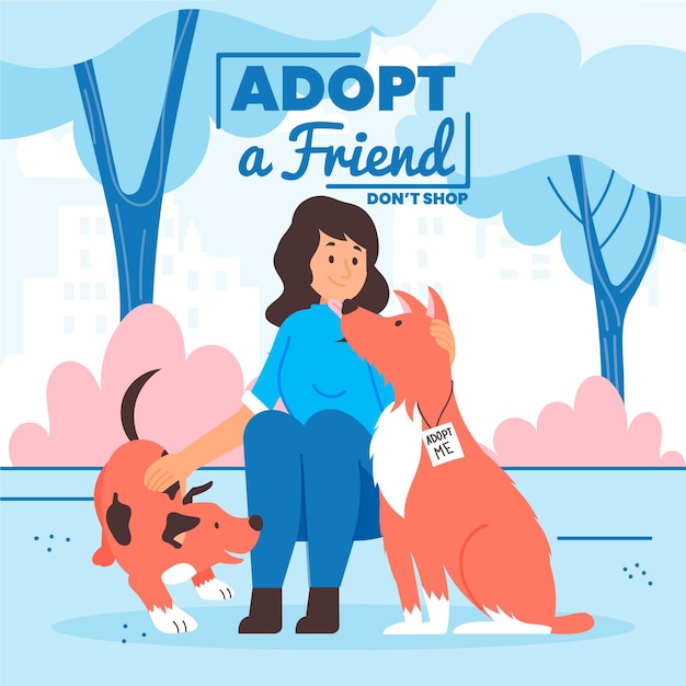 Free vector adopt a pet concept