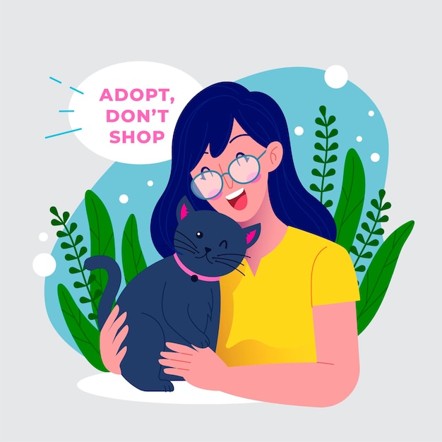 Free vector adopt a pet concept