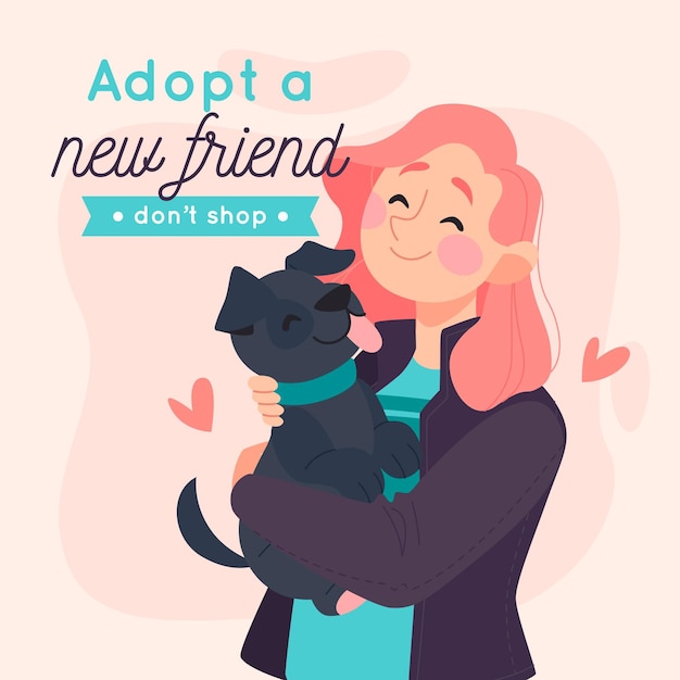 Free vector adopt a pet concept