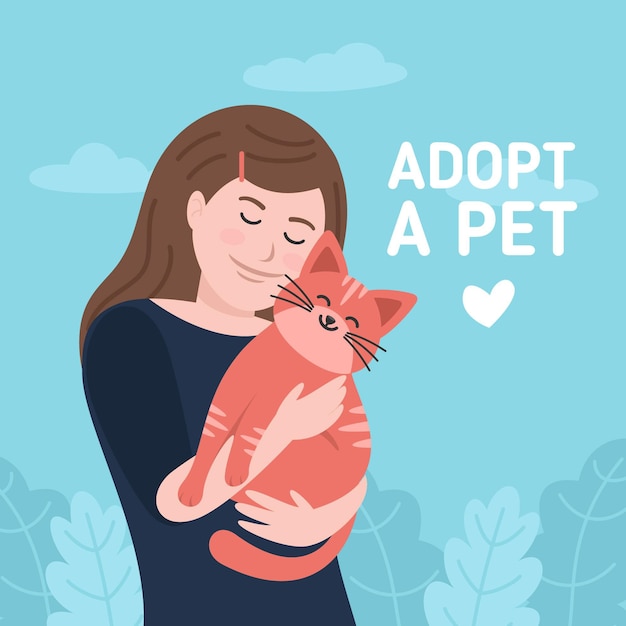 Free vector adopt a pet concept