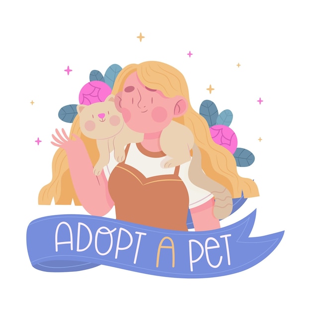 Free vector adopt a pet concept