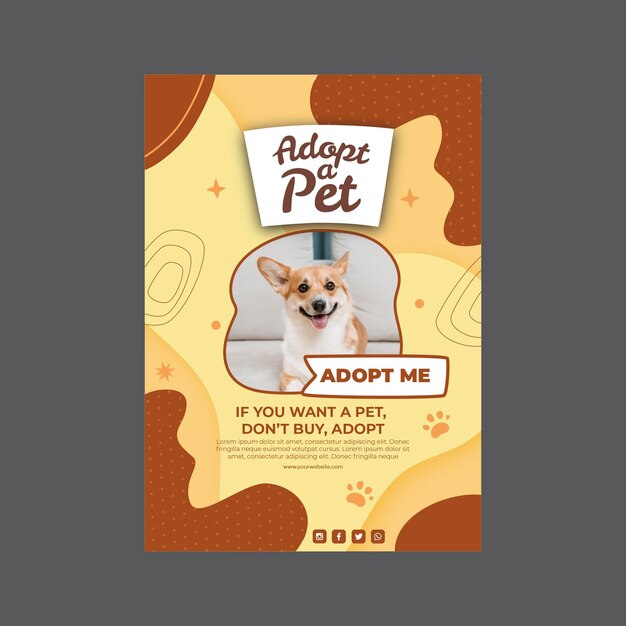 adopt a pet poster template