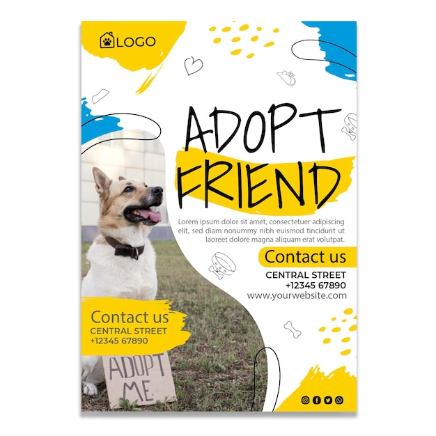 Adopt a pet poster with photo