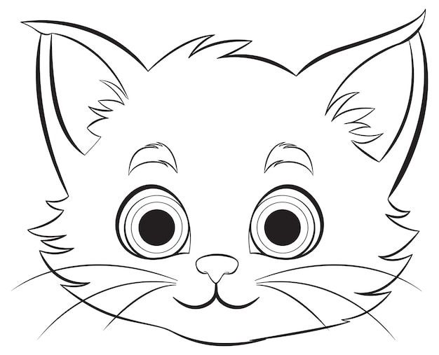 Free vector adorable cartoon kitten illustration