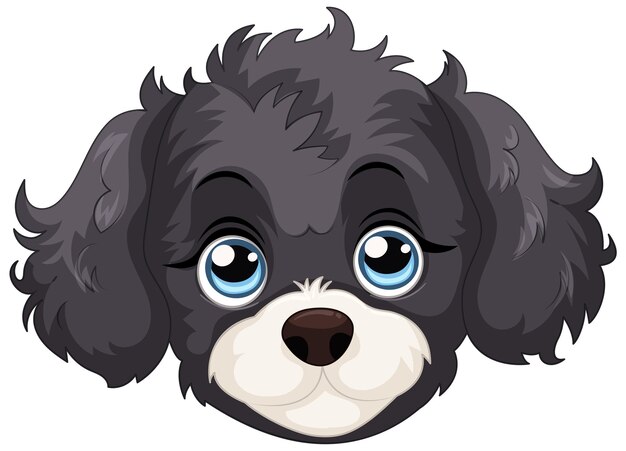 Adorable cartoon puppy face