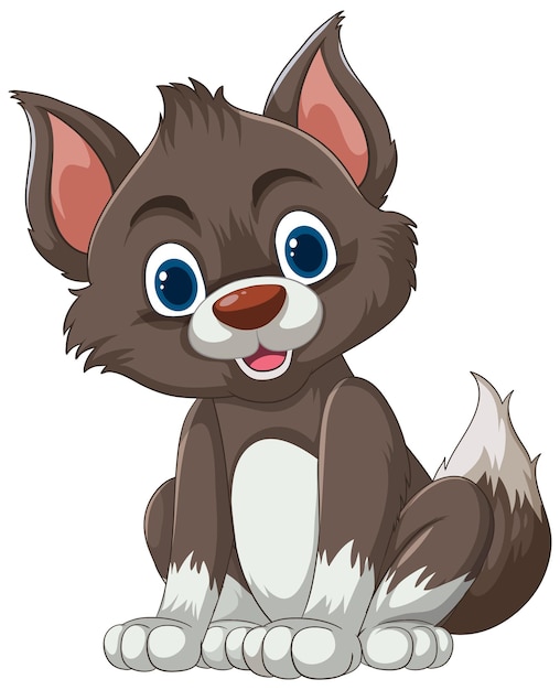 Free vector adorable cartoon puppy illustration