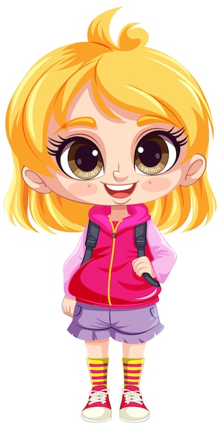 Simple Cartoon Illustration Of A Cute Girl Royalty Free SVG, Cliparts,  Vectors, and Stock Illustration. Image 13593668.