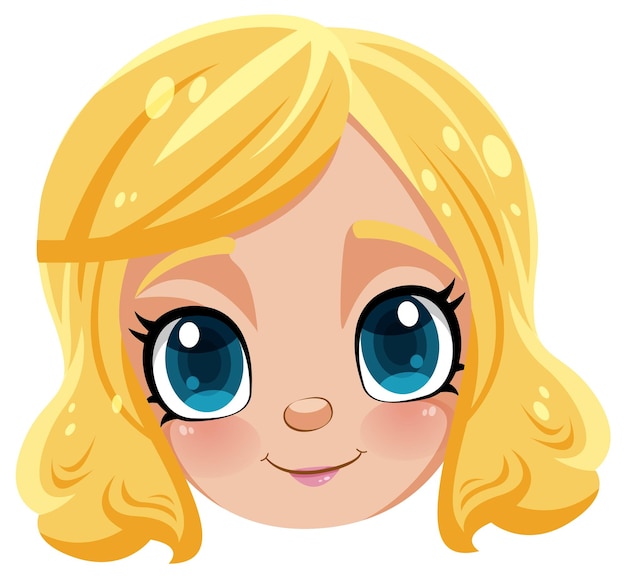 Adorable Girl with Big Eyes and Blonde Hair