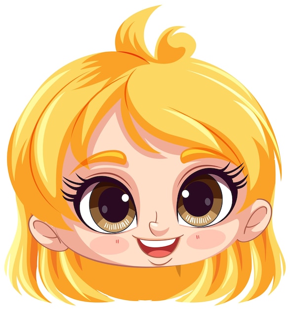 Adorable Girl with Big Eyes and Blonde Hair