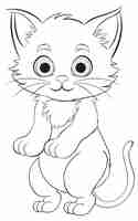 Free vector adorable kitten vector illustration