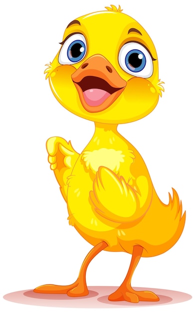 Free vector adorable little duck isolated