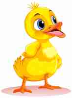 Free vector adorable little duck isolated