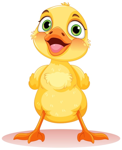 Free vector adorable little duck isolated