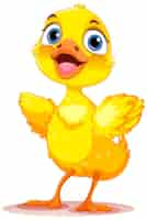 Free vector adorable little duck isolated