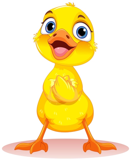 Free vector adorable little duck isolated