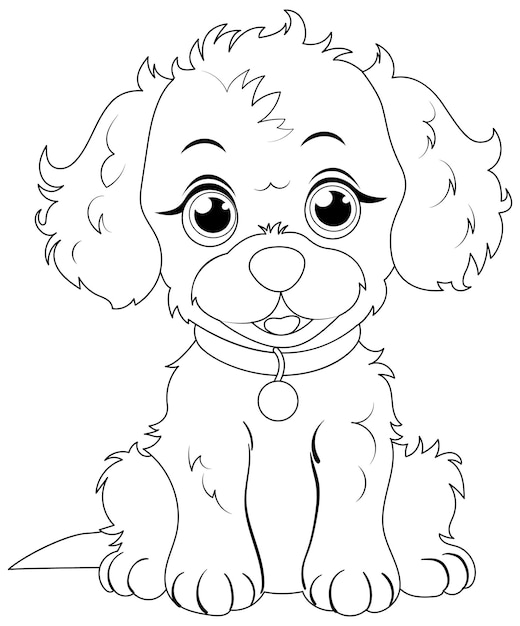 Free vector adorable puppy vector illustration