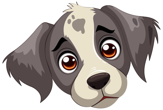 Free vector adorable puppy with expressive eyes