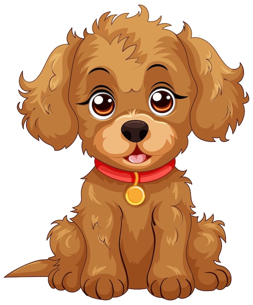 Бесплатное векторное изображение Прекрасный щенок с блестящими глазами
