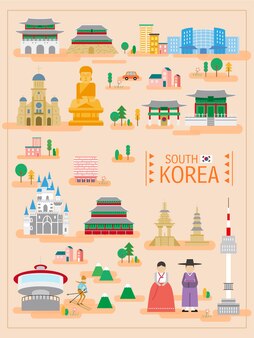 フラットスタイルの愛らしい韓国旅行コレクション