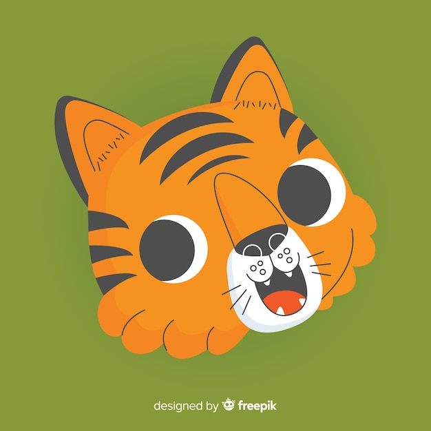 Free vector adorable tiger background