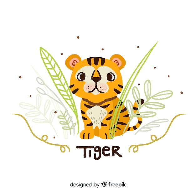 Adorable tiger background