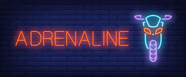 Бесплатное векторное изображение adrenaline neon style banner