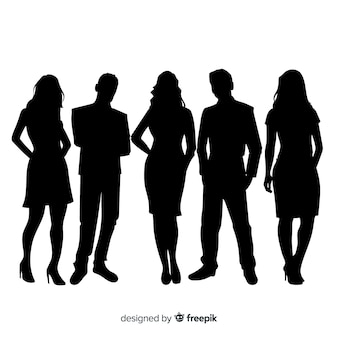 Adult people silhouettes background