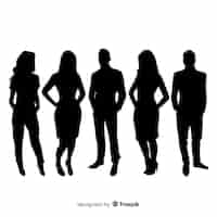 Free vector adult people silhouettes background