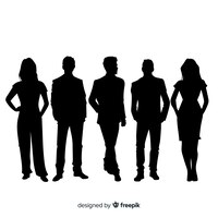 Adult people silhouettes background