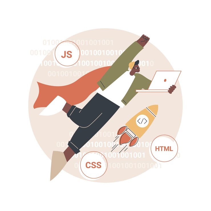 Free Vector advanced computer skills concept illustration