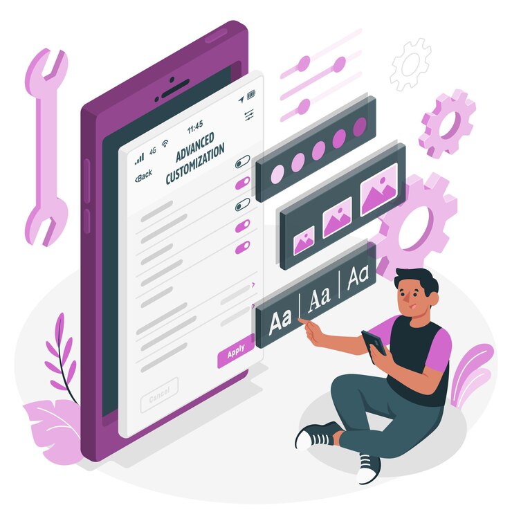 Free Vector advanced customization concept illustration