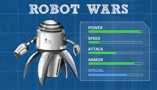 Бесплатное векторное изображение Расширенный дизайн робота с платой
