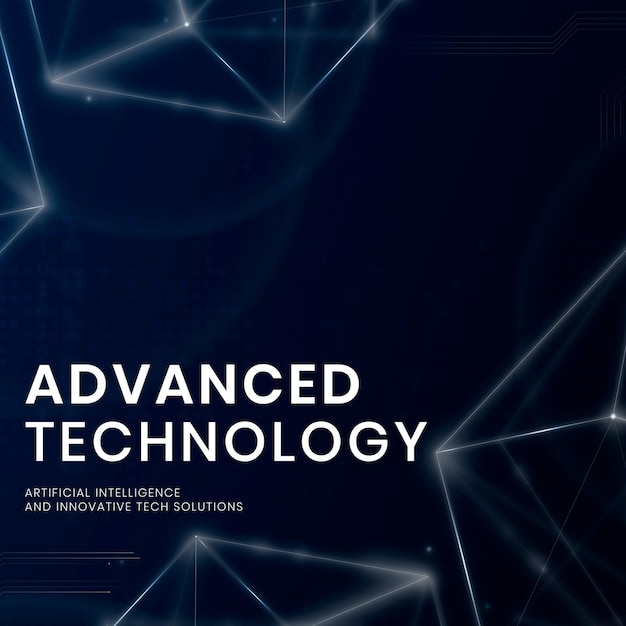 Advanced technology banner template vector with digital background