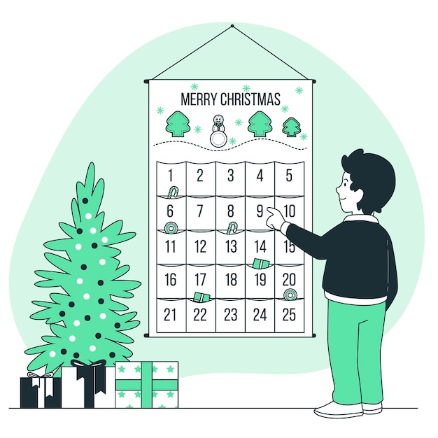 Advent calendar concept illustration