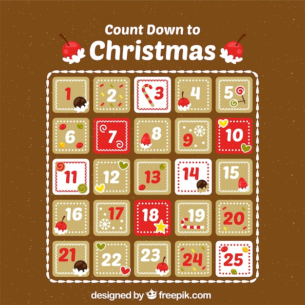 Advent calendar countdown to christmas