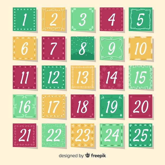 Free vector advent calendar