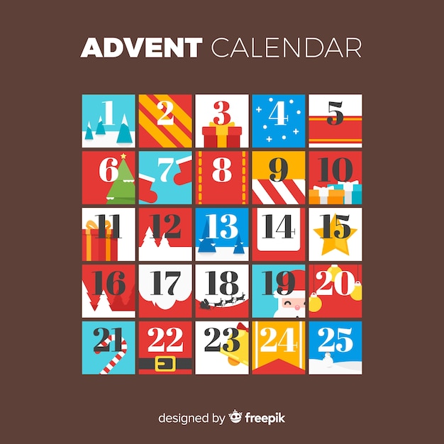 Free vector advent calendar