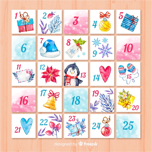 Free vector advent calendar