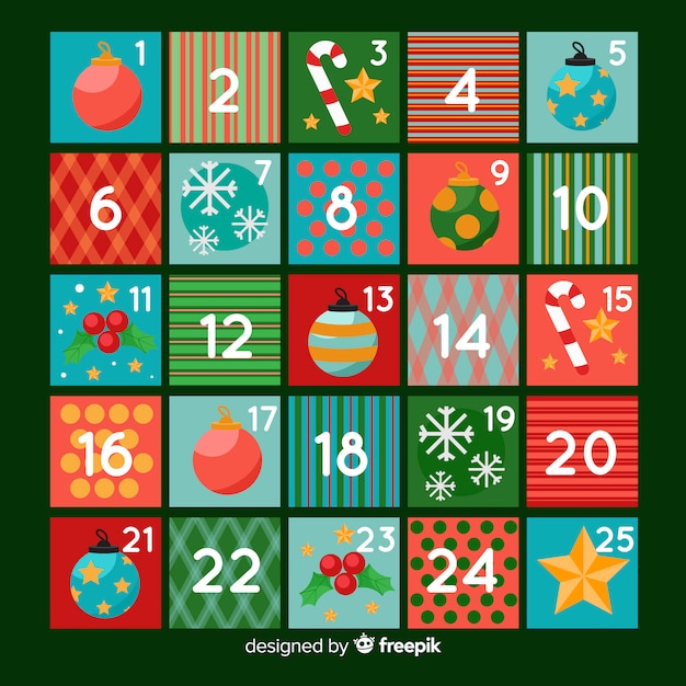 Free vector advent calendar