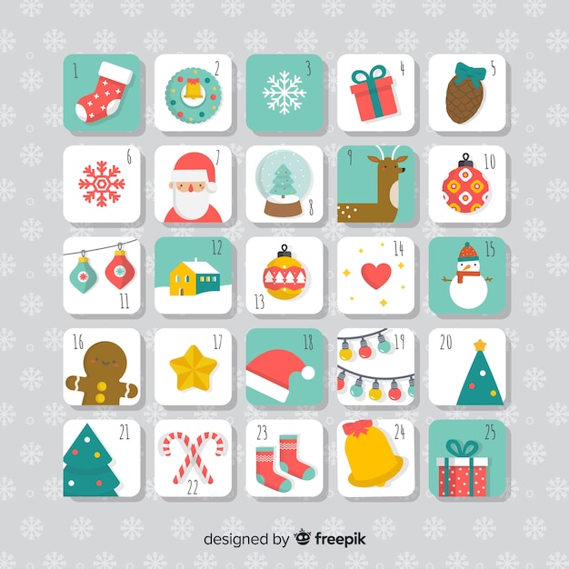 Free vector advent calendar