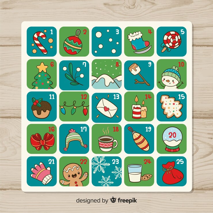 Free Vector advent calendar