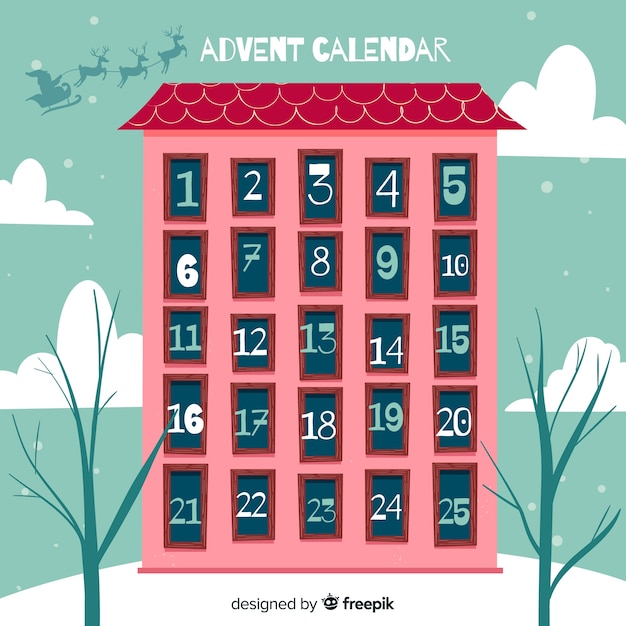 Free vector advent calendar