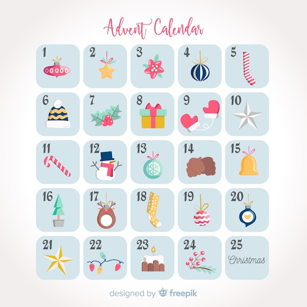 Free vector advent calendar