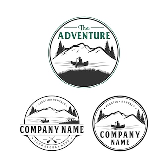 Дизайн логотипа для отдыха и отпуска, открытый логотип