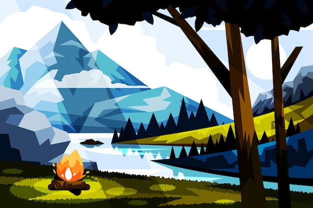 Free vector adventure background