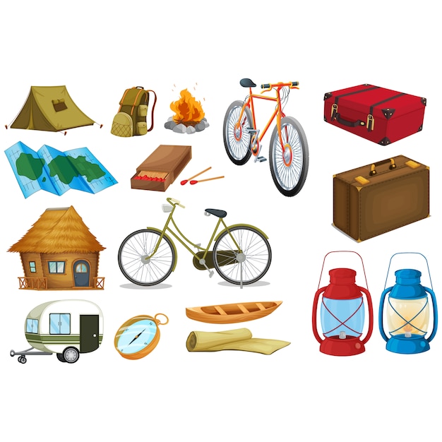 Free vector adventure elements collection