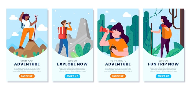 Adventure instagram stories collection