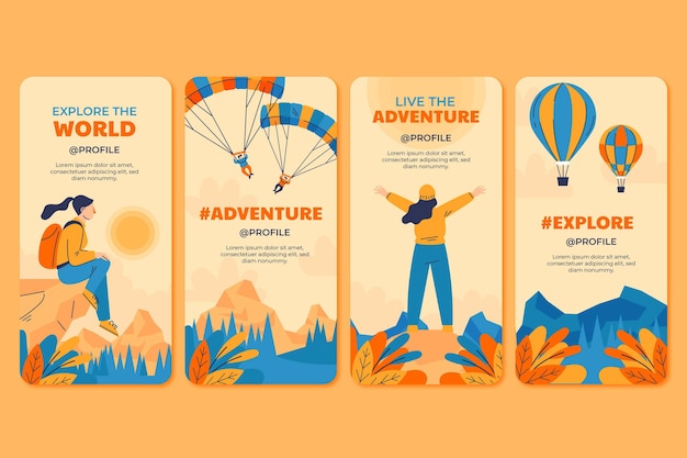 Adventure instagram stories collection