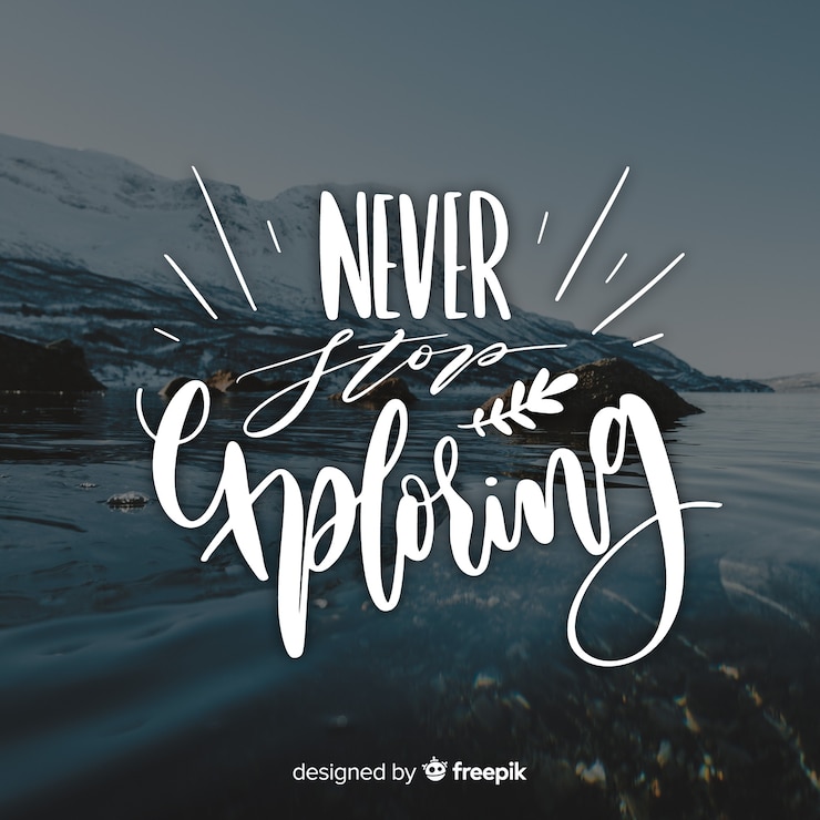Free Vector adventure lettering with photo