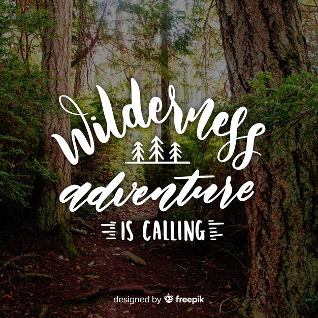 adventure lettering with photo